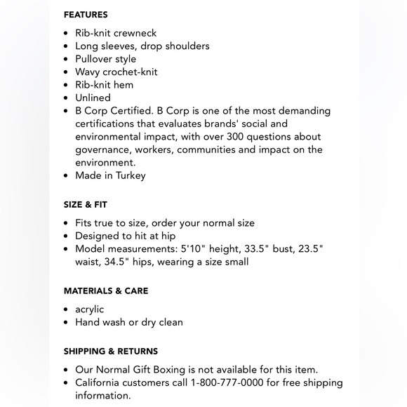 NWT FARM Rio Colorful Waves Crochet Sweater - Picture 15 of 15